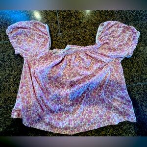 American Eagle flower print crop top style top